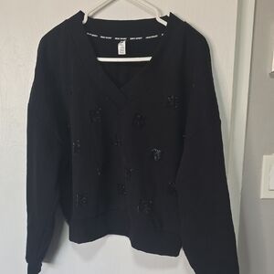 Dkny Black V-Neck Sweater